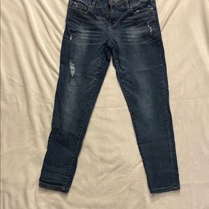 Aeropostale Dark Blue Distressed Jeggings
